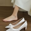 Exquisite Wedding Shoes with Chunky Heels - Elegant Chanel-Style Flats for Everyday Comfort and High-End Quality