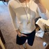 Fashionable 3-Color Three-Quarter Sleeve Waffle Henley Shirt - Versatile Nerdy Vibe, Perfect for Casual Y2K Style Outfits