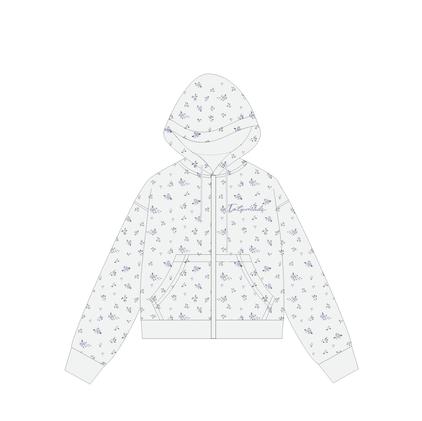 Floral Embroidered Hoodie Jacket for Women - Vintage American-Style Casual Cardigan, Short Design, Perfect for Lazy Days