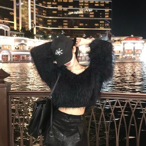 Fluffy Off-Shoulder Knit Top - Loose Fit, Casual Style, Perfect for Y2K and Korean Fashion Lovers