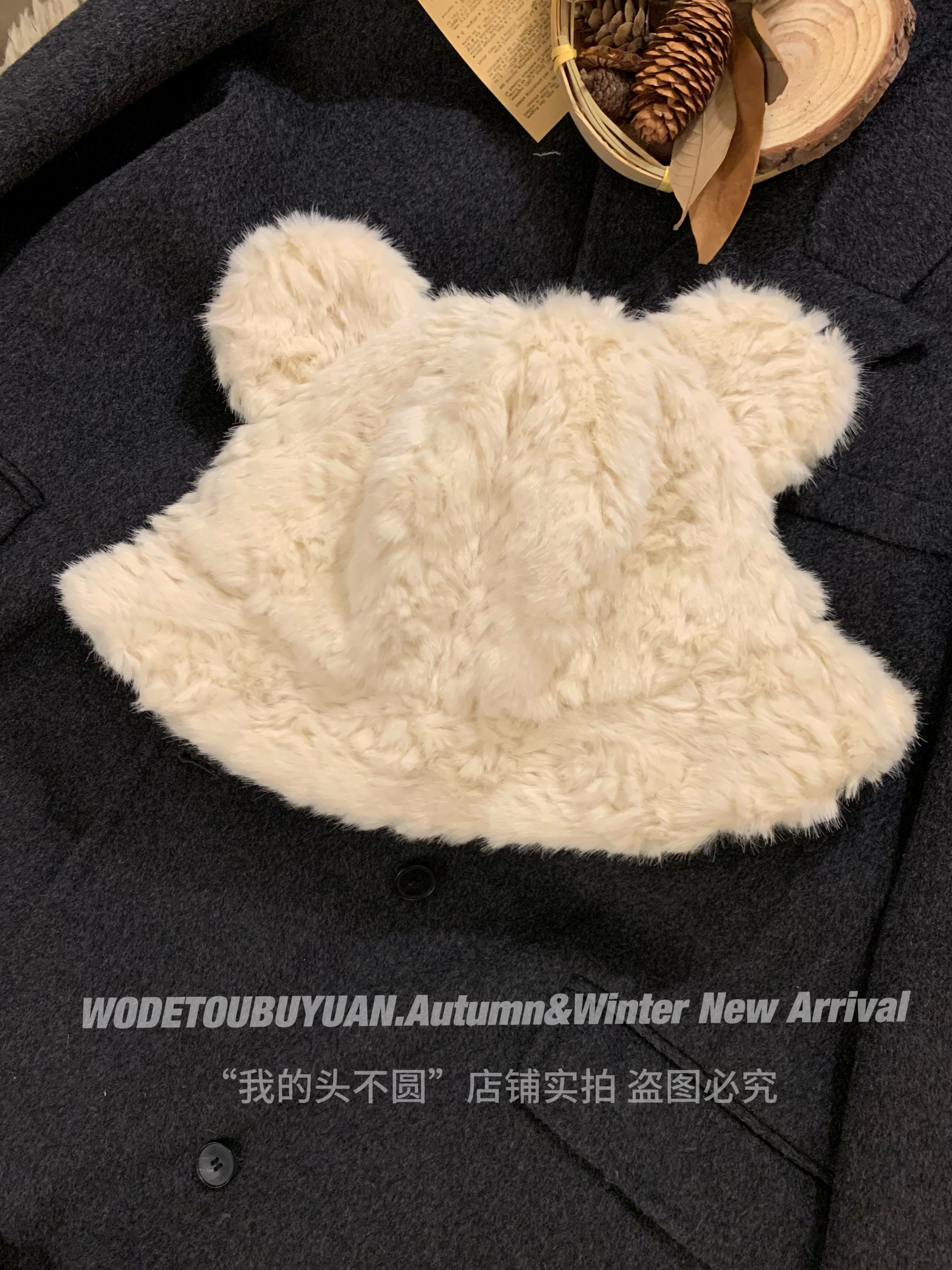 Fluffy Tiger Hat with Cute Scarf and Gloves Set - Warm Fisherman Style Bear Design for Cozy Winter Fashion