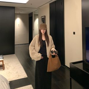 Foggy Aesthetic Old Money Thickened Casual Pants for Women - Loose Straight Wide-Leg Long Trousers for Spring and Winter Fashion