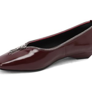 French Square-Toe Chunky Heel Boat Shoes - Soft Comfortable Genuine Leather Spring Autumn 2025 Niche Design Grandma Style