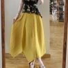 French-style Irregular Hem Midi Skirt for Women - 2025 Summer Fashion, Unique Niche Design
