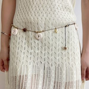 French-Style Light Luxury Retro Woven Tassel Long Necklace Waist Chain for Women - 2024 Layered Sweater Accessory