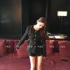French Style Long Sleeve Coat and Chunky Tweed Top & Shorts Set for Women - Spring 90s Chic Fashion