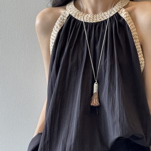 French-Style Round Neck Pleated Sleeveless Top and Shorts Set for Women - Casual Summer 2025 Two-Piece Outfit