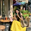 French-Style Sleeveless Halter Neck Off-Shoulder Long Dress - 2023 Summer Vacation Fashion, Loose Fit, Elegant Style