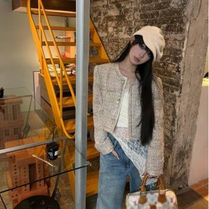 French Vintage Design Short Jacket for Women - Trendy Small Fragrant Wind Cardigan, Chic Layering Piece