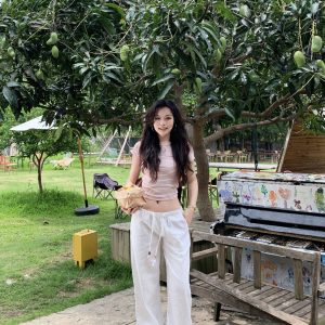 Gemstone Linen Pants for Summer - Lightweight, Comfortable, Available in 3 Colors, Perfect for Y2K and Casual Chic Styles