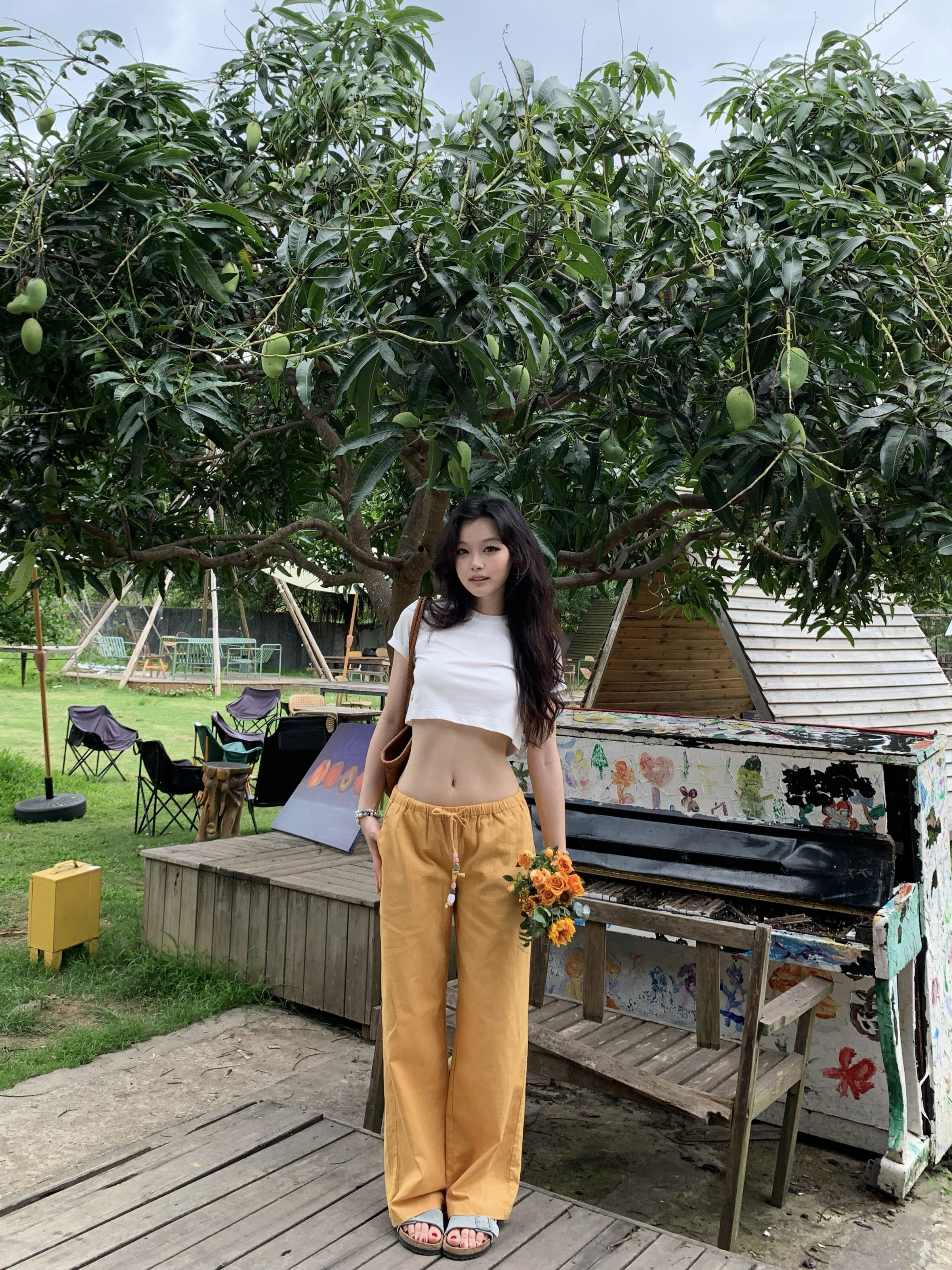 Gemstone Linen Pants for Summer - Lightweight, Comfortable, Available in 3 Colors, Perfect for Y2K and Casual Chic Styles