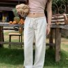 Gemstone Linen Pants for Summer - Lightweight, Comfortable, Available in 3 Colors, Perfect for Y2K and Casual Chic Styles