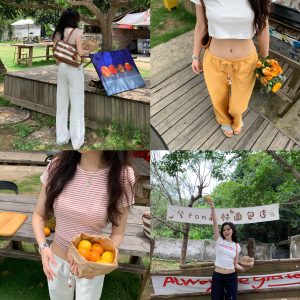Gemstone Linen Pants for Summer - Lightweight, Comfortable, Available in 3 Colors, Perfect for Y2K and Casual Chic Styles