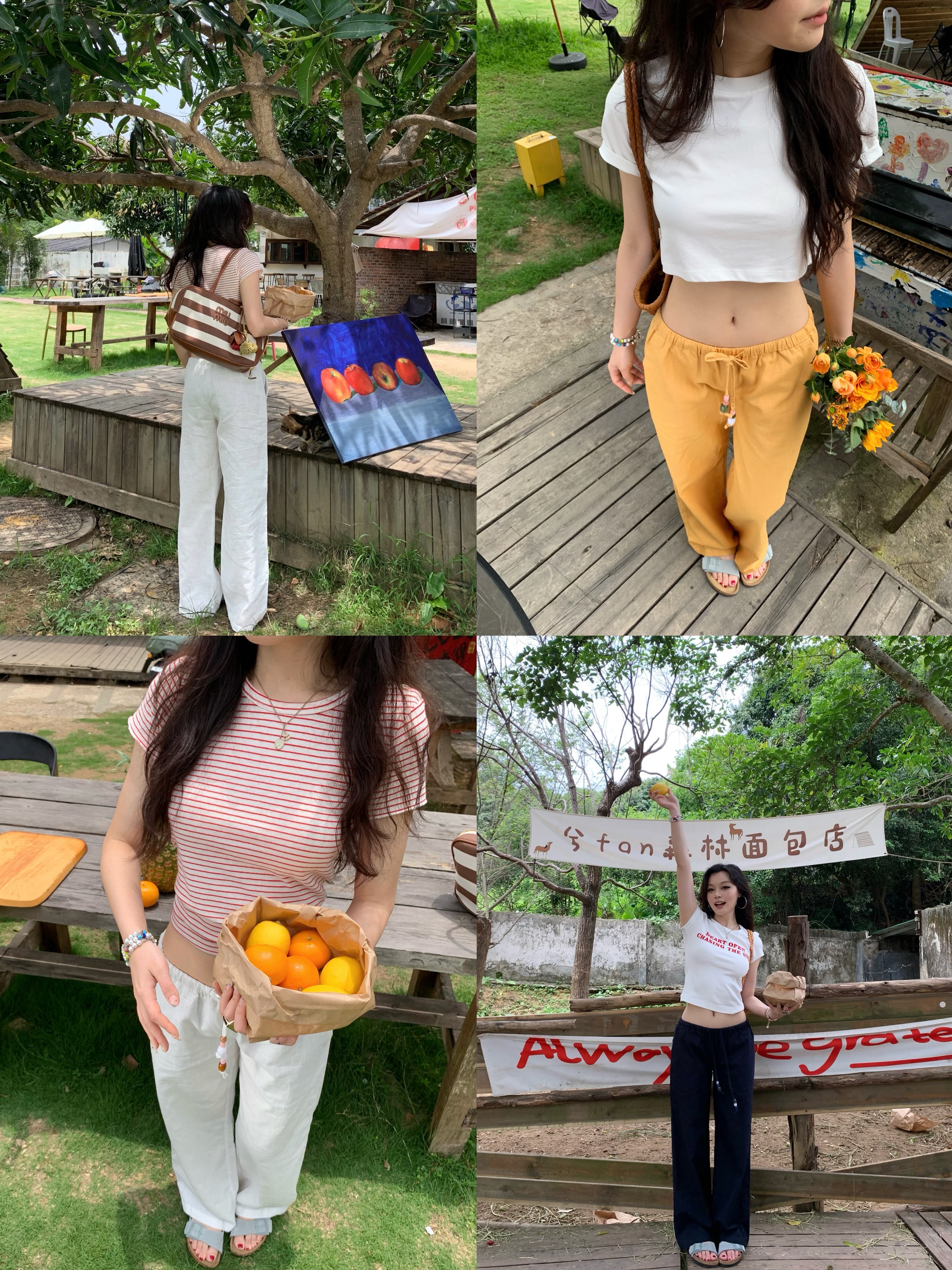 Gemstone Linen Pants for Summer - Lightweight, Comfortable, Available in 3 Colors, Perfect for Y2K and Casual Chic Styles
