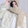 Giant White Soft Plush Warm Scarf and Hat Set - Cozy Winter Accessories for Ultimate Comfort and Style