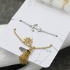 Gold Tassel Anklet Set of 5 for Women, Versatile Korean Style Foot Rings, Trendy Boho Anklets, Fashionable Summer Accessories