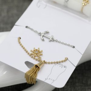 Gold Tassel Anklet Set of 5 for Women, Versatile Korean Style Foot Rings, Trendy Boho Anklets, Fashionable Summer Accessories