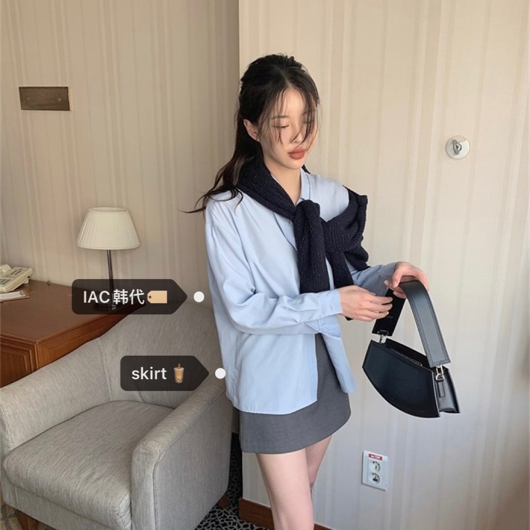 Gray Half Skirt - Impeccable Fit & Texture, Korean Style, Chic 90s-Inspired Fashion for Effortless Everyday Looks
