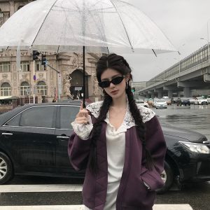 Gray Loose Casual Hoodie and High-Waisted A-Line Skirt Two-Piece Set - Comfy Streetwear for Y2K and Cozy Days