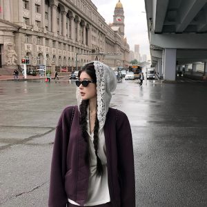 Gray Loose Casual Hoodie and High-Waisted A-Line Skirt Two-Piece Set - Comfy Streetwear for Y2K and Cozy Days