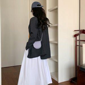 Gray Slim-Fit Blazer Jacket for Women - Casual Design-Sensitive Suit Coat for Spring and Autumn Fashion