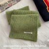 Green Knitted Scarf for Women - Winter 2023 Versatile Warm Wool Neck Warmer for Couples