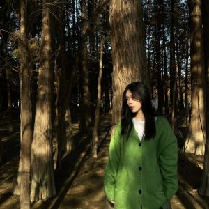 Green V-Neck Knitted Cardigan - Eccentric Lazy Style Loose Long Sleeve Versatile Sweater Coat for Effortless Chic