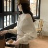 Half High-Neck Off-Shoulder Cross Long Sleeve Knitted Top - Stylish Irregular Slim-Fit for Autumn & Winter Fashion