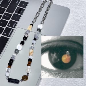 Handmade Black Hoodie Sweater with Soul Collision Design and Unique Necklace, Perfect for Y2K and Streetwear Style