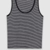 Handmade Color-Blocking Striped Minimalist Vest - Korean Style Fashion Top for a Trendy Y2K Look