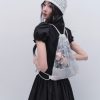Handmade Korean Style Lace Drawstring Backpack - Versatile Ins Fashion Accessory for Everyday Use