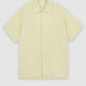 Handmade Korean Style Plaid Short-Sleeve Shirt - College Look, Single-Breasted Design, Fashionable and Trendy for Casual Wear