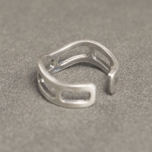 Handmade Retro 925 Silver Ring for Men & Women, Adjustable Open Design, Simple Matte Finish, Perfect for Couples