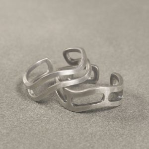 Handmade Retro 925 Silver Ring for Men & Women, Adjustable Open Design, Simple Matte Finish, Perfect for Couples