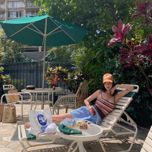 Handmade Seeubaby Korean Style Playful Bright Striped One-Piece Swimsuit for Women - Eye-Catching Summer Swimwear