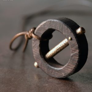 Handmade Vintage Black Sandalwood Pendant Necklace for Men - Trendy Creative Accessory with Original Design