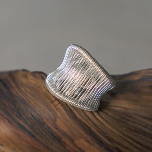 Handmade Vintage Open Ring for Men and Women, Versatile 925 Silver Simple Style Fashion Jewelry