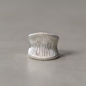 Handmade Vintage Open Ring for Men and Women, Versatile 925 Silver Simple Style Fashion Jewelry