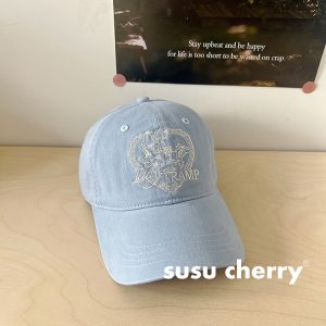 Heart Embroidery Duckbill Cap for Women - Soft Top Baseball Hat for Spring and Summer, Face-Shaping Style, Trendy Casual Accessory
