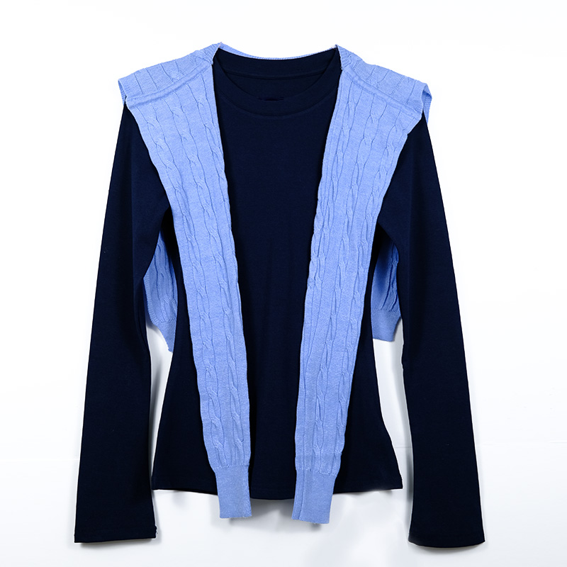 High-End British Campus Style Shawl Top and Skirt Set - Summer Slim Fit Two-Piece Outfit for Girls