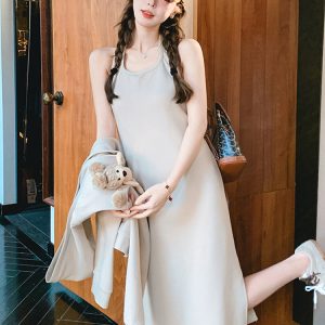 High-End College Style Sweatshirt Dress Set for Women - Trendy Spring 2025 Two-Piece Age-Reducing Fashion