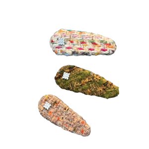 High-End Creative Wool Fabric Hair Clip - Kurishima Music Box Design, Unique Edge Clip, Stylish Spring Hair Accessory
