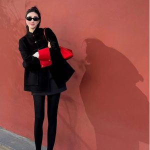High-End Retro Chinese Style Long Sleeve Cardigan Top for Spring - Fashionable Thigh-Length Design