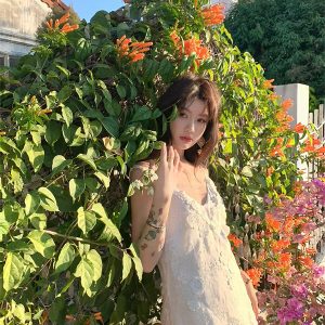 High-End Three-Dimensional Hook Flower Hollow Out Sling Dress - Super Fairy Vacation Style for Women - Summer Fashion