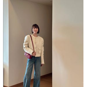High-End Women's Woven Coat - Retro Chen Daitui Style for Spring, Autumn, and Winter Fashion