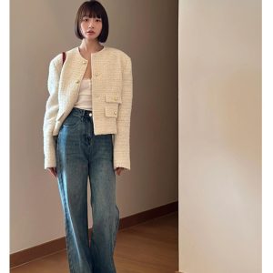 High-End Women's Woven Coat - Retro Chen Daitui Style for Spring, Autumn, and Winter Fashion
