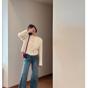 High-End Women's Woven Coat - Retro Chen Daitui Style for Spring, Autumn, and Winter Fashion