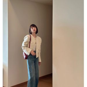 High-End Women's Woven Coat - Retro Chen Daitui Style for Spring, Autumn, and Winter Fashion
