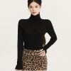 High Neck Basic Knitted Sweater for Women - Versatile Tight Elastic Base Layer Top for Winter 2024 Fashion