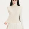 High-Neck Lapel Knitted Sweater Vest - 2-Color Versatile Top for Autumn and Winter Fashion